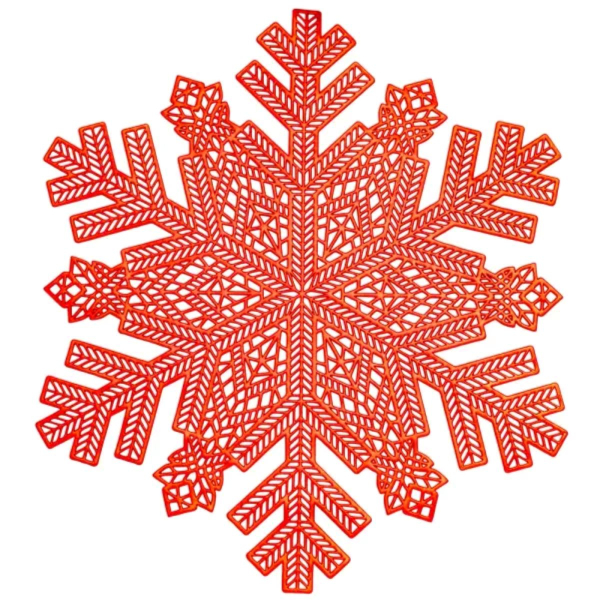 Килимок для сервірування столу Snowflake 38 см, червоне золото HP-36327-14 - фото №4