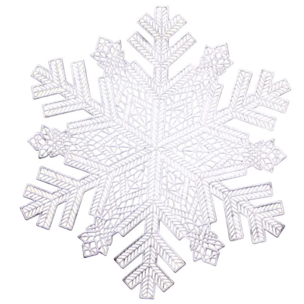 Килимок для сервірування столу Snowflake 38 см срібло HP-36327-21 - фото №4