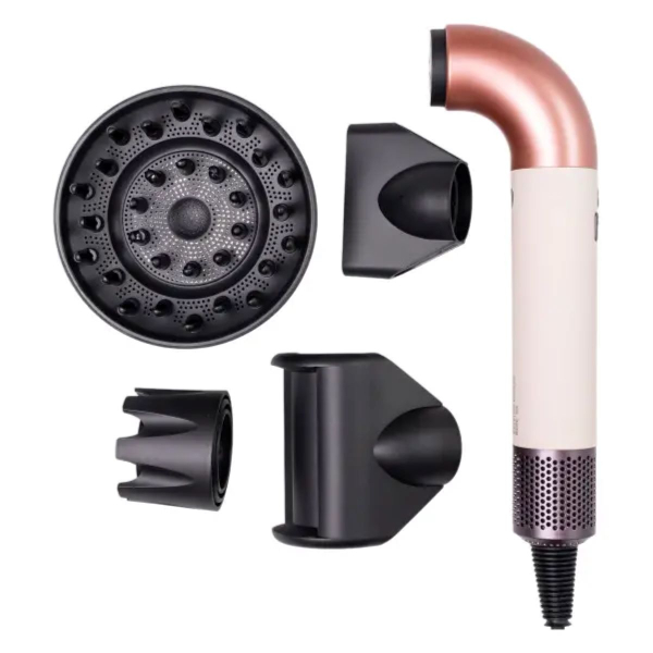 Фен стайлер Super Hairdryer мультистайлер 1600 Вт прилад для волосся з холодним гарячим повітрям 4 насадки Рожевий HP-3P - фото №3