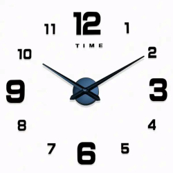 Годинник настінний діаметр 10 см круглий на кухню в стилі лофт HP-3Y-1B