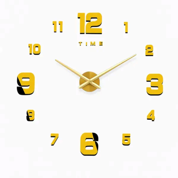 Годинник настінний діаметр 10 см круглий в стилі лофт HP-3Y-1GOLD - фото