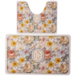 Набір ковриків для ванной Flowers 2 штуки 80*50 см/50*40 см диатомитовых - фото №7