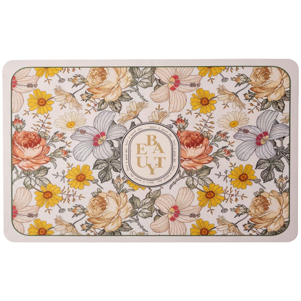 Набір ковриків для ванной Flowers 2 штуки 80*50 см/50*40 см диатомитовых - фото №9