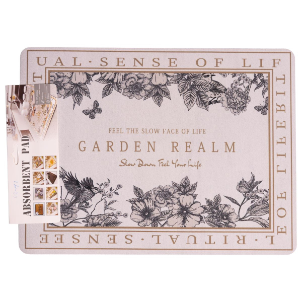 Коврик диатомитовый для сушки посуды Garden Realm 40*30 см - фото №6