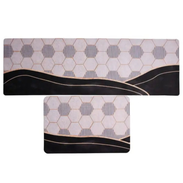 Набір ковриків диатомитовых для кухни Honeycomb 58*38 см/ 118*38 см - фото №6