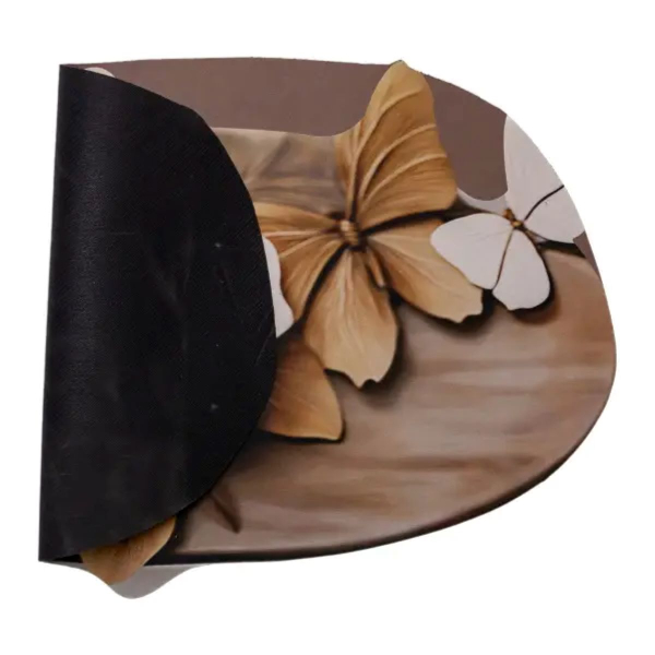 Килимок для ванної кімнати з 3D-ефектом Petal Relief 58*38 см діатомітовий Коричневий HP-42-35 - фото №6