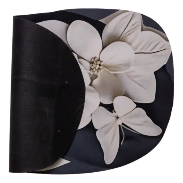 Килимок для ванної кімнати з 3D-ефектом Petal Relief 58*38 см діатомітовий Чорний HP-42-38 - фото №6