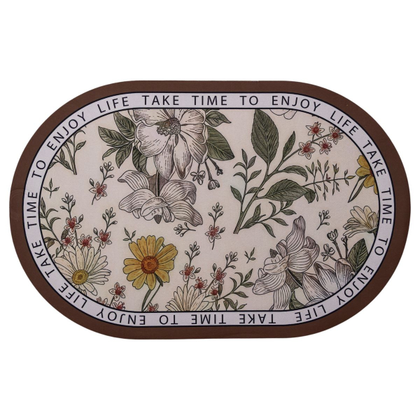 Килимок діатомітовий Floral Oval 58*38 см універсальний овальний HP-42-50 - фото №5