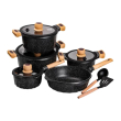 Набір посуду, комплект з 4 каструль і сковорідок, MGC, чорний HP-4-404B - фото №2