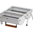 Мангал вугільний двосторонній 38×28×40 см з решіткою білий HP452GBE - фото №7