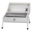 Мангал вугільний двосторонній 38×28×40 см з решіткою білий HP452GBE - фото №2