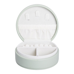 Скринька для прикрас з еко шкіри 10×9×4.5 см ​​органайзер для ювелірних виробів HP-5-31GR