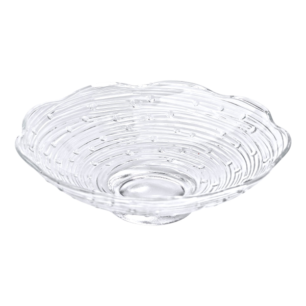 Фруктовниця скляна Ø23 ваза для фруктів Листя лотоса HP-YH-12 - фото №2