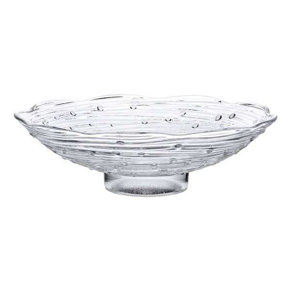 Фруктовниця скляна Ø23 ваза для фруктів Листя лотоса HP-YH-12 - фото №4