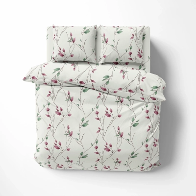 Постільна білизна ТЕП "Soft dreams" Branch on White, 70x70, полуторна - фото