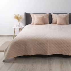 Покривало ТЕП "VELOUR" Пудра/Ромб круглий, 150x210