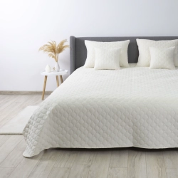 Покривало ТЕП "VELOUR" Молочне/Ромб круглий, 220x240