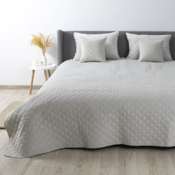 Покривало ТЕП "VELOUR" Світло-сіре/Ромб круглий, 220x240