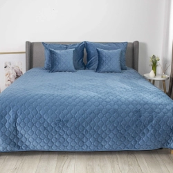Покривало ТЕП "VELOUR" Azure blue/Ромб круглий, 240x260