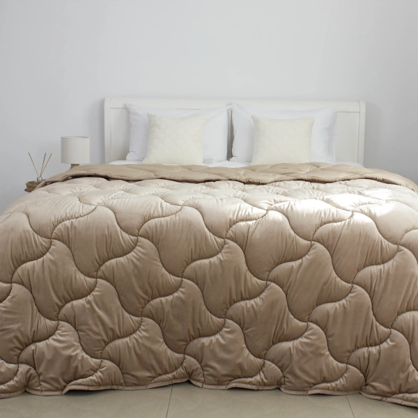 Ковдра ТЕП "VELOUR" Золотий беж, 180x210 - фото