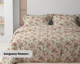 Комплект постільної білизни "ТЕП" GORGEOUS FLOWERS, євро