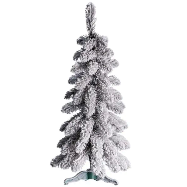 Штучна міні ялинка "Снігова королева" засніжена на пластиковій підставці 55 см SOK-M-05-2 - фото №5