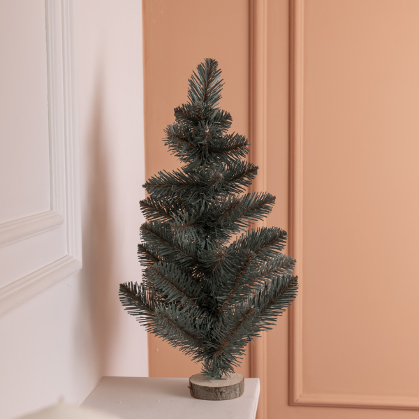 Штучна новорічна міні ялинка «Полонинська» блакитна 45 см SOK-M-03-1-2 - фото