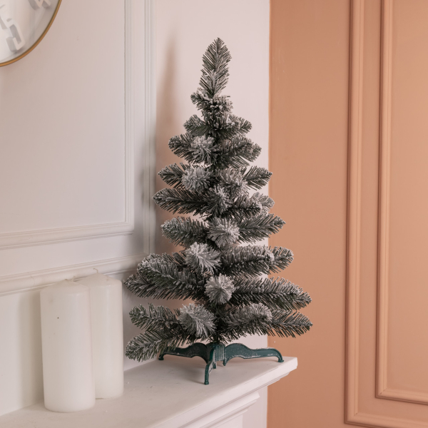 Штучна новорічна міні ялинка «Полонинська» зимова 60 см SOK-M-04-3 - фото №2