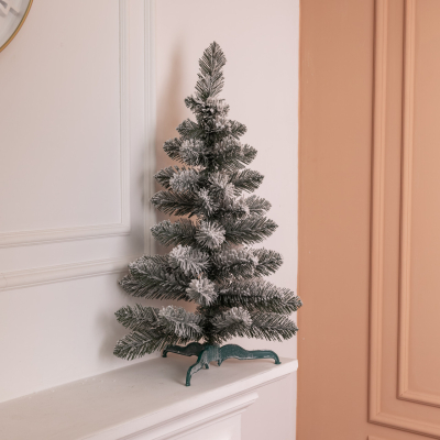 Штучна новорічна міні ялинка «Полонинська» зимова 60 см SOK-M-04-3 - фото