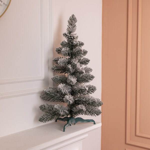 Штучна новорічна міні ялинка «Полонинська» зимова 60 см SOK-M-04-3 - фото