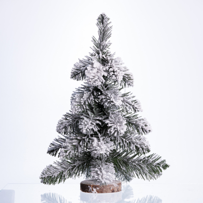 Штучна міні ялинка "Снігова королева" засніжена на пластиковій підставці 40 см SOK-M-05-1 - фото