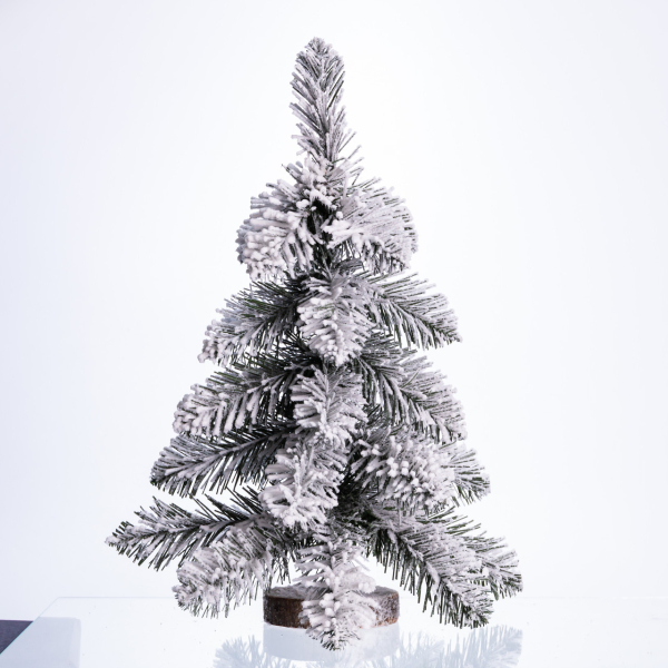 Штучна міні ялинка "Снігова королева" засніжена на пластиковій підставці 40 см SOK-M-05-1 - фото №3