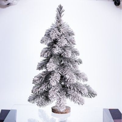 Штучна міні ялинка "Снігова королева" засніжена на пластиковій підставці 55 см SOK-M-05-2 - фото