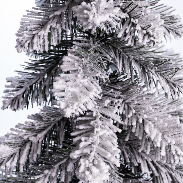 Штучна міні ялинка "Снігова королева" засніжена на пластиковій підставці 55 см SOK-M-05-2 - фото №3