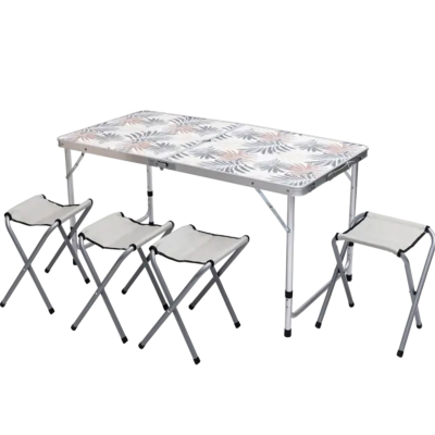 Набір складної меблів для кемпінгу стіл + 4 стільці набір меблів для пікніка туристичний JY-12060PL - фото