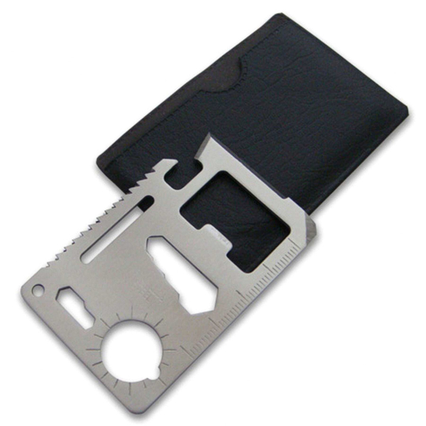 Карта-мультитул Survival Tool Card with Pouch Чорна - фото