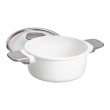 Алюмінієва каструля з керамічним покриттям антипригарним об'ємом 2.5 л Ø 20 см Білий MGC HP-4-452W - фото №3