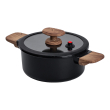 Алюмінієва каструля з керамічним покриттям антипригарним 2.5 л Ø 20 см чорний MGC HP-4-452B - фото №2