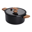 Алюмінієва каструля з керамічним покриттям антипригарним 4.7 л Ø 24 см чорний MGC HP-4-453B - фото №4