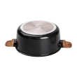 Алюмінієва каструля з керамічним покриттям антипригарним 6.9 л Ø 28 см чорний MGC HP-4-454B - фото №2