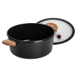 Алюмінієва каструля з керамічним покриттям антипригарним 6.9 л Ø 28 см чорний MGC HP-4-454B - фото №3