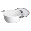 Алюмінієва каструля з керамічним покриттям антипригарним 7.7 л Ø 30 см біла MGC HP-4-455W - фото №3