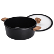 Алюмінієва каструля з керамічним покриттям антипригарним 7.7 л Ø 30 см чорна MGC HP-4-455B - фото №2