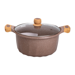 Велика алюмінієва каструля об'ємом 11 літрів з антипригарним покриттям Ø32 см HP-4-435CO