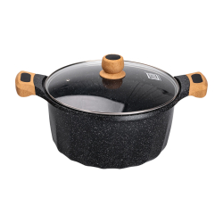 Велика алюмінієва каструля об'ємом 11 літрів з кришкою Ø32 см з антипригарним покриттям MGC HP-4-435B