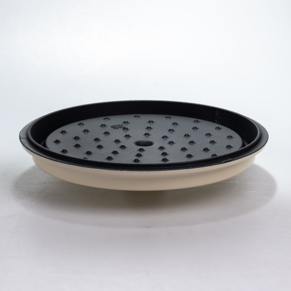 Каструля чавунна 4.5 л емальована з кришкою посуд для тушкування запікання томління кухонна HP-1-19-WHITE - фото №6