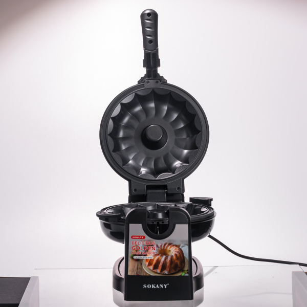 Кексниця електрична 1800 Вт з антипригарним покриттям 37×17×18 (см) Чорна SK-BBQ-837 - фото №2