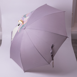 Класична дитяча парасолька-тростина механічна з поліестеру міцна надійна 8 спиць діаметр 89 см Фіолетовий HP-23-12V