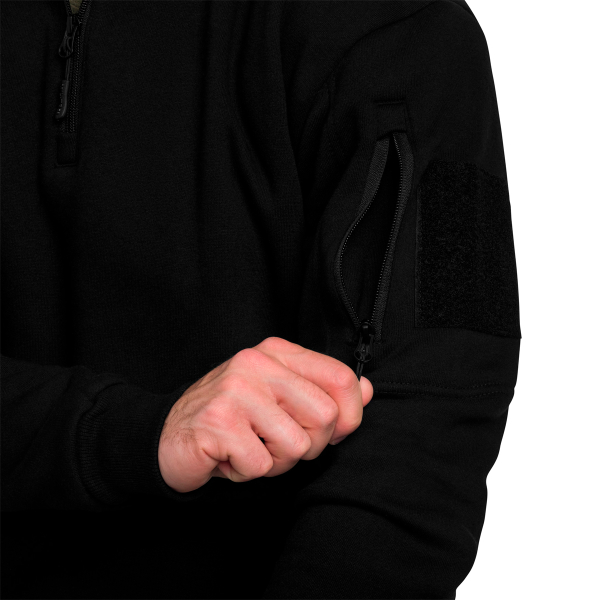 Кофта тактична MIL-TEC Tactical Sweatshirt Black - фото №7