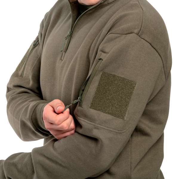 Кофта тактична MIL-TEC Tactical Sweatshirt Black - фото №3